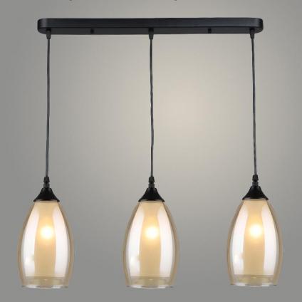 Подвес N4824/3HT BK+AM черный 3х40W E27 d640 h800, 24